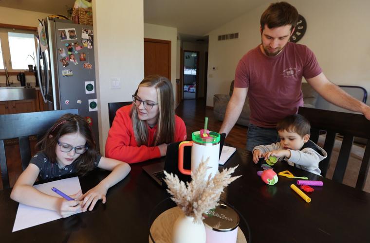 Morgan and Johnathan Biba with their children Kaydence and Elliott