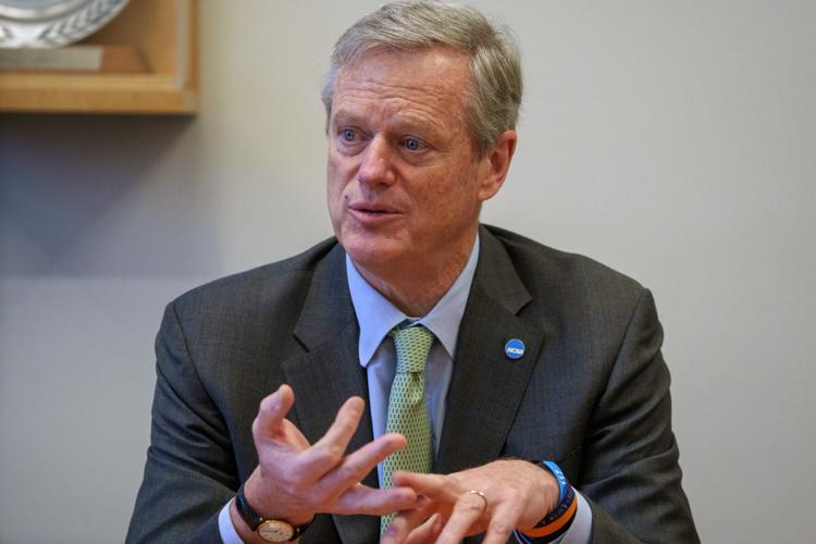 NCAA President Charlie Baker speaks Friday, March 10, 2023, with Indianapolis Star after taking over his new job.
