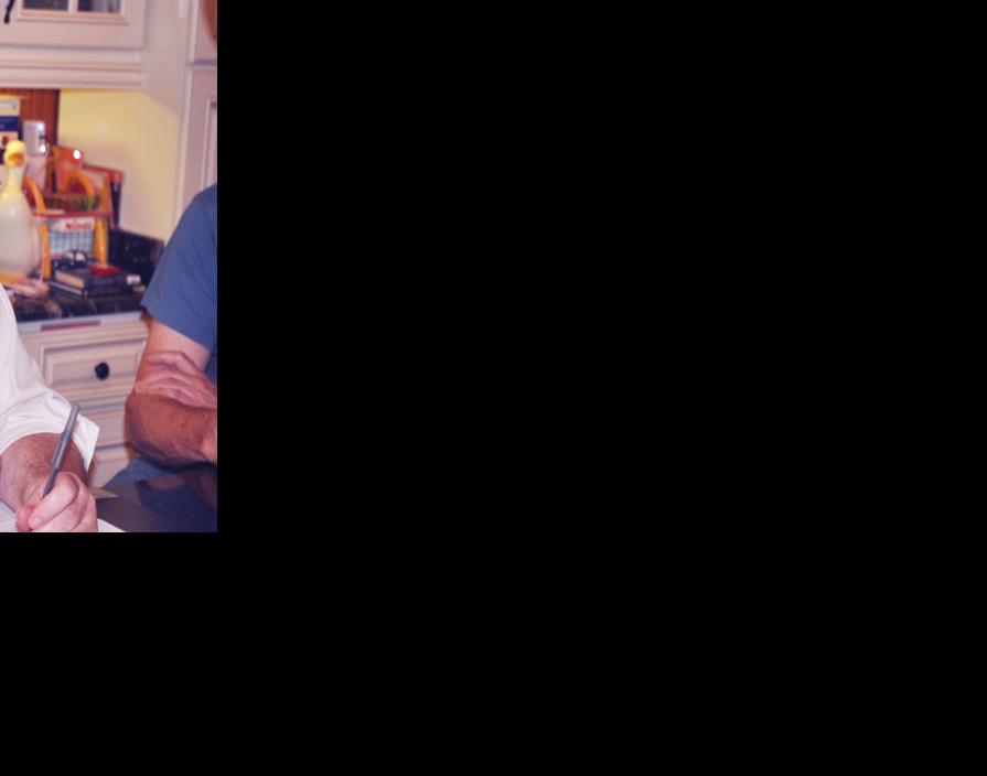 James McClure, who portrays Vince Lombardi, in the upcoming production of "Lombardi" goes over his lines during a recent rehearsal