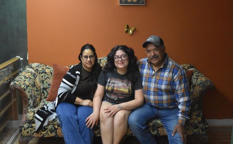Bianca Jimenez and her parents