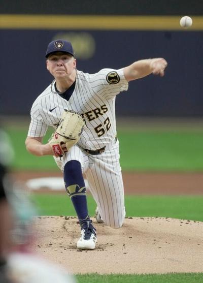 Milwaukee Brewers pitcher Kyle Harrison (52) throws during the first inning of their game against the Pittsburgh Pirates Sunday, April 26, 2026 at American Family Field in Milwaukee, Wisconsin.