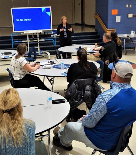 Genoa City School District superintendent Kellie Bohn makes referendum presentation