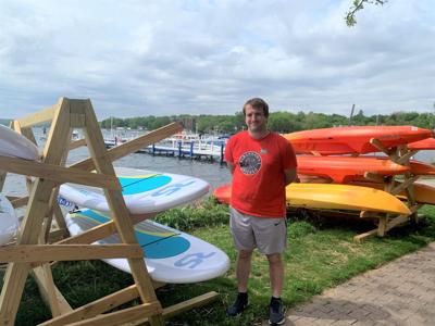 Kayaks and paddle boards available for rental