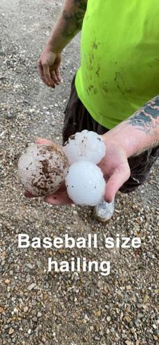 Baseball-size hail outside Appleton 9-7-21