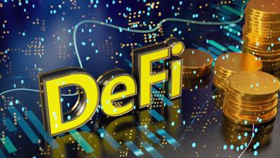DeFi Decentralized Finance Innovation Technology Concept