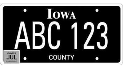 Black license plate