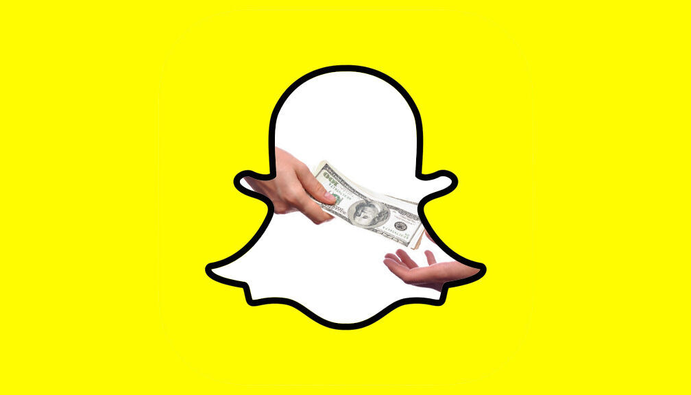Snapchat money transfer theft stock image