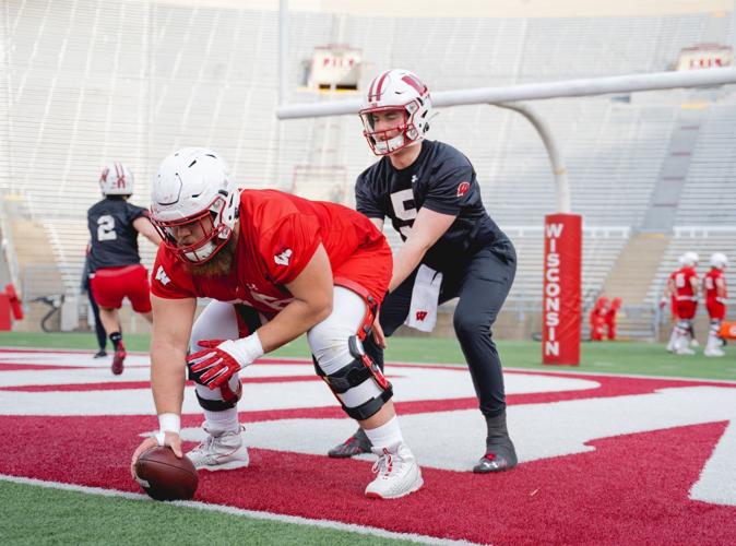 Mertz spring practice, snap from Lyles