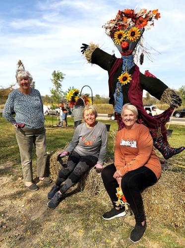 Williams Bay Enhancement Committee members participate in the inaugural Williams Bay Lake Path Scarecrow Contest