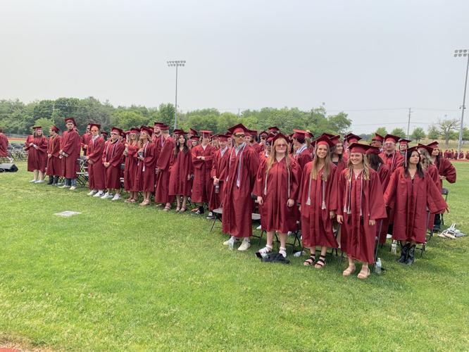 Badger High School graduating students wait for the ceremony to begin
