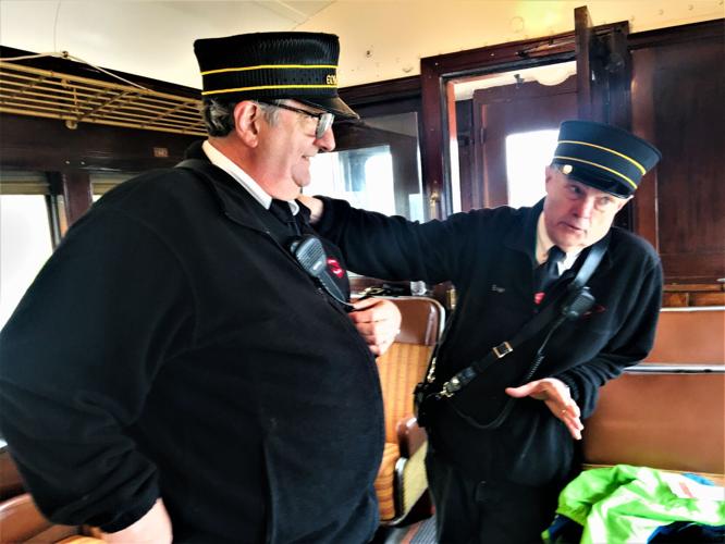 East Troy Electric Railroad Conductor Rich Burger and Motorman Evan Richards