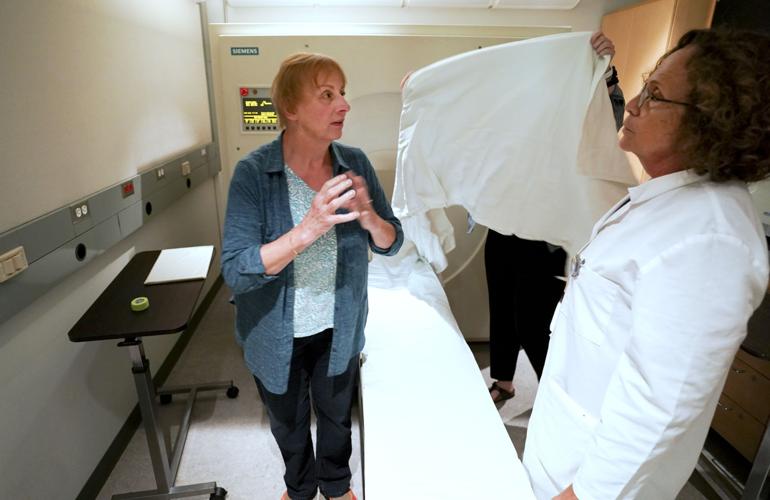 Karen and Barb before PET scan