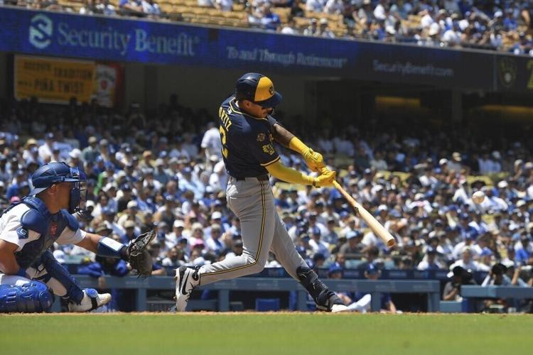 Brewers Dodgers Baseball