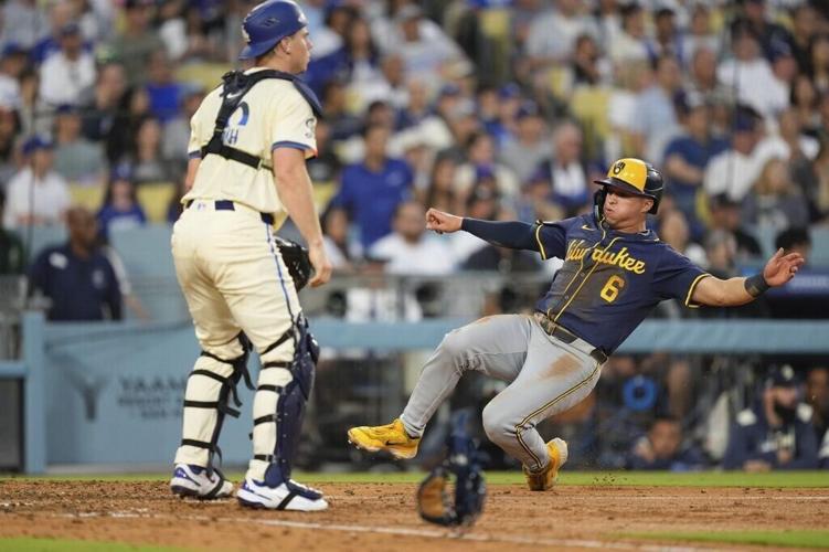 Brewers Dodgers Baseball