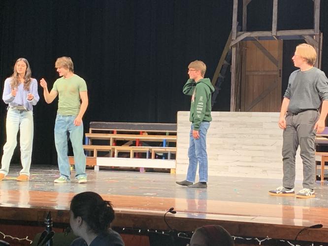 "White Christmas the Musical" cast members prepare for their upcoming performance