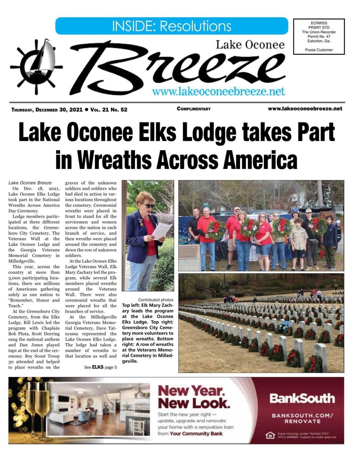 Lake Oconee Breeze, Dec. 30, 2021