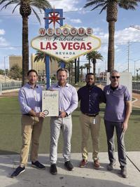 Welcome to Fabulous Las Vegas Sign goes purple in recognition of