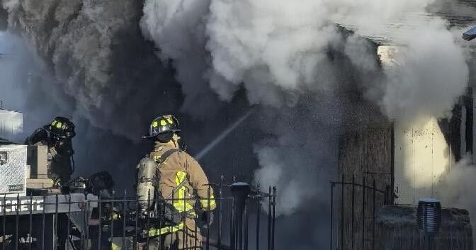Laurel firefighters extinguish a garage fire in sub-zero temperatures ...