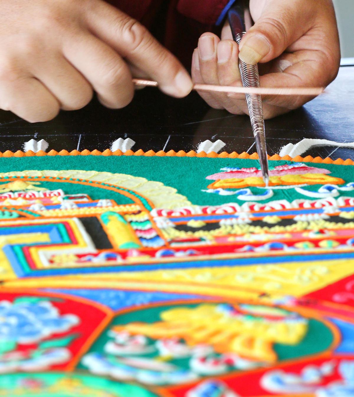 Art Of Peace Tibetan Monks Painstaking Creation Of Sand Painting