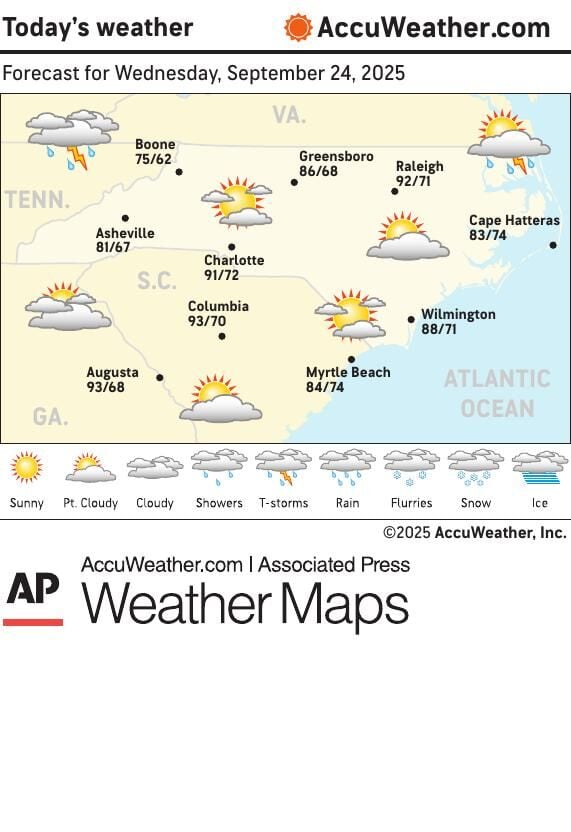 AP CC NC0924 WEATHER MAP
