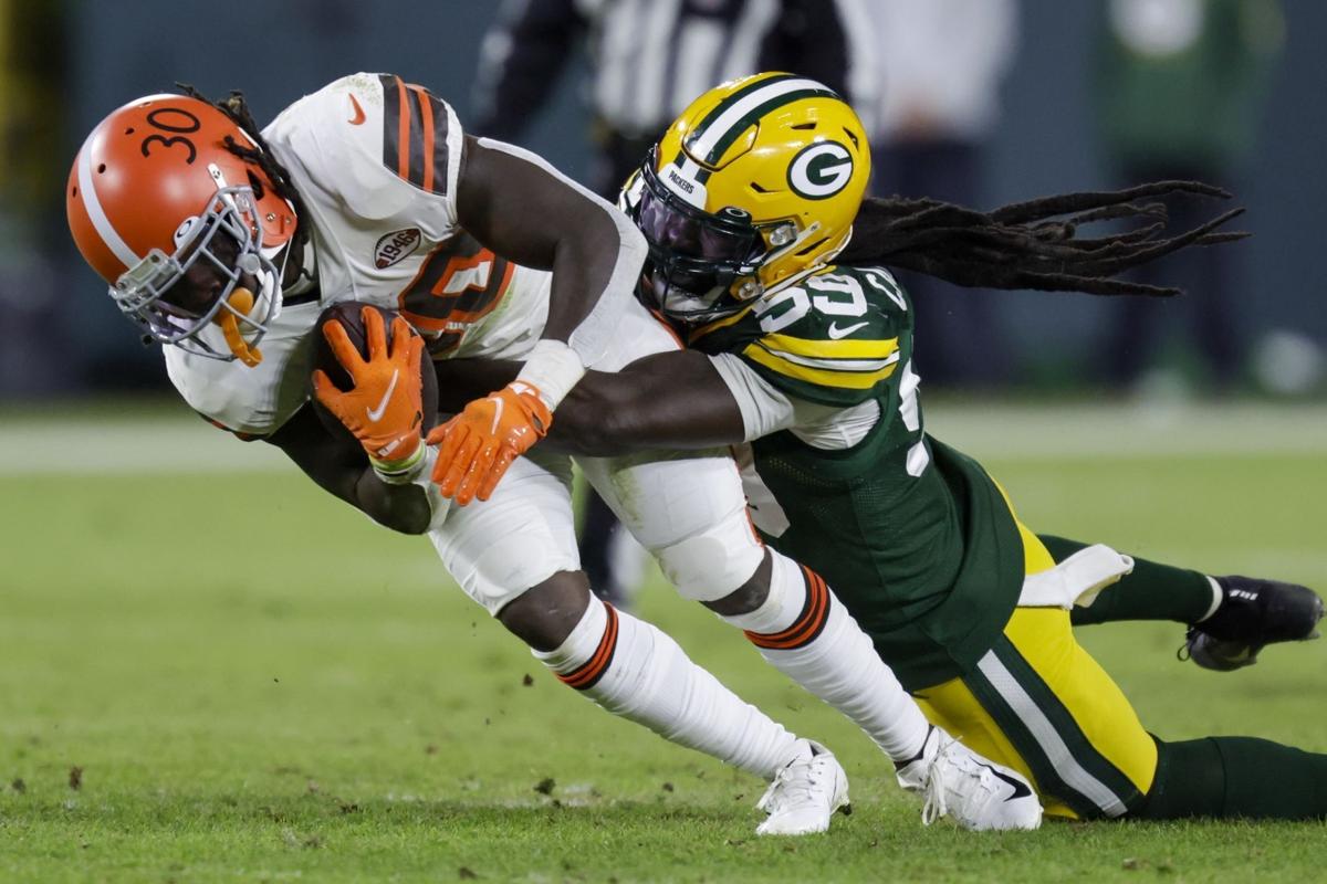 Packers' De'Vondre Campbell has top tackle rating among LBs in