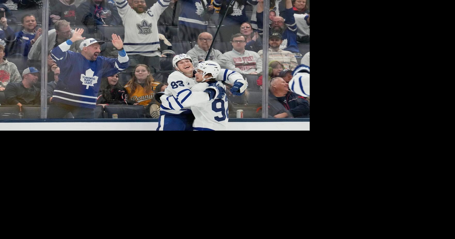 APTOPIX Maple Leafs Blue Jackets Hockey