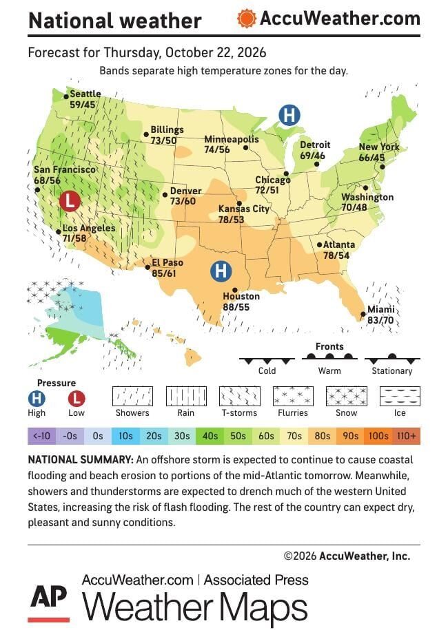 AP PM CCUS1021 WEATHER MAP | Nation & World | leadertelegram.com