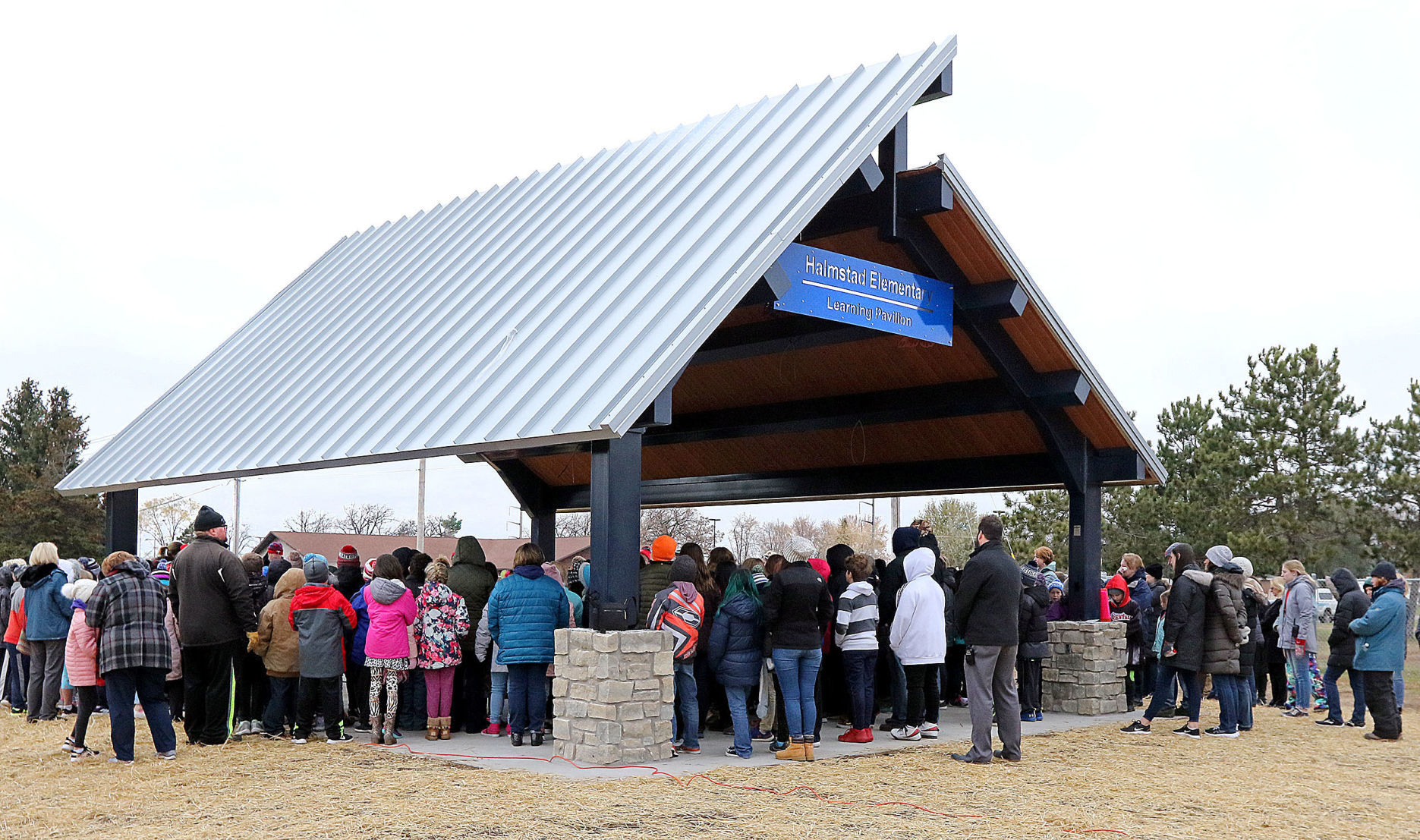 Halmstad Elementary pavilion dedicated to honor Girl Scouts