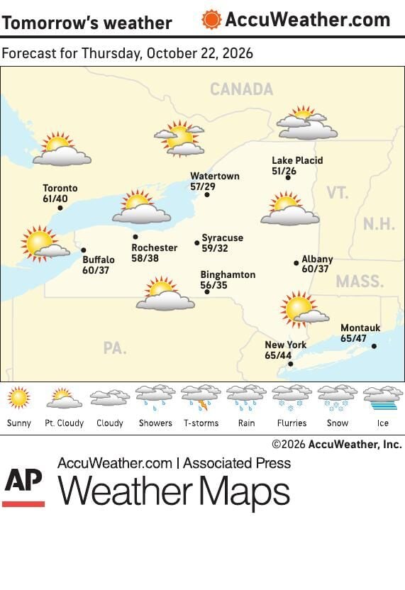 AP GG NY1021 WEATHER MAP | Nation & World | leadertelegram.com
