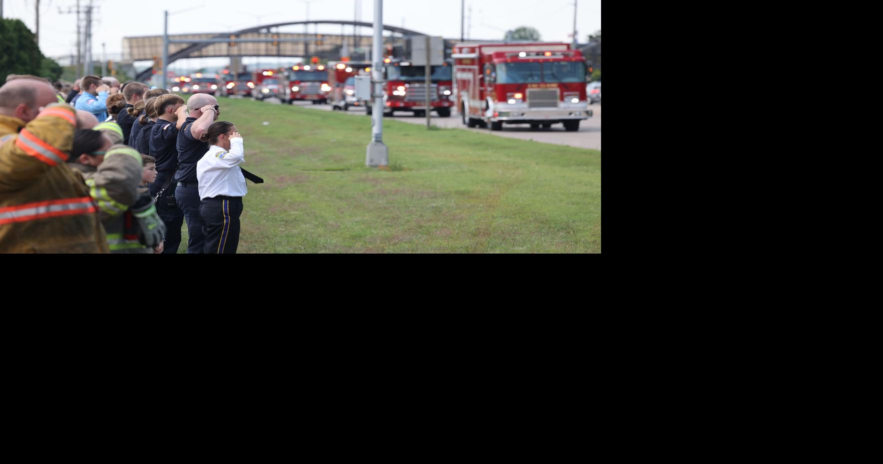 Hundreds honor passing of ECFD firefighter during procession through Eau Claire