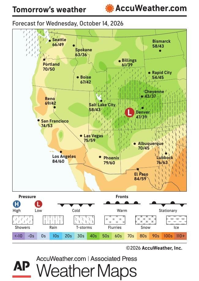 AP RE WR1013 WEATHER MAP | Nation & World | leadertelegram.com