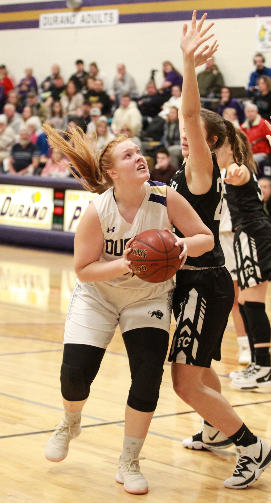 Girls hoops Hurlburt dominates for Durand in key D4 matchup against