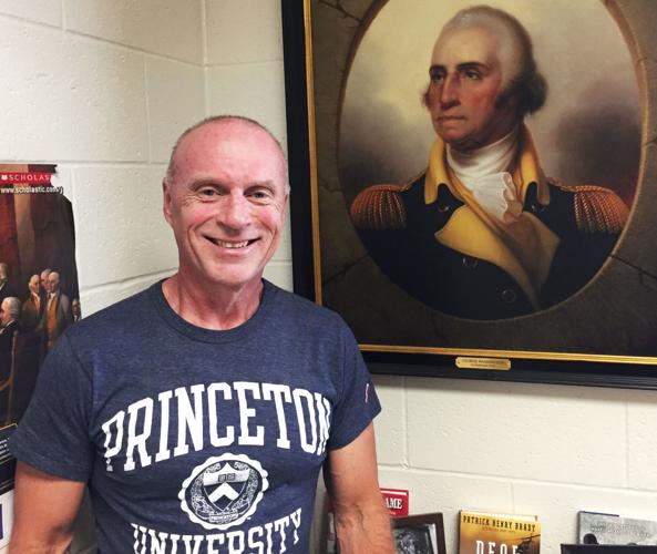 Menomonie teacher studying at home of nation's first president Front