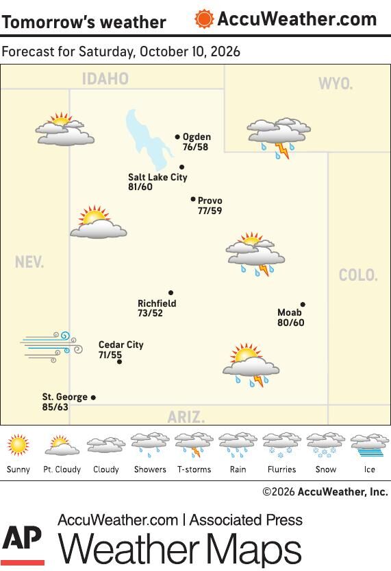 AP HH UT1009 WEATHER MAP | Nation & World | leadertelegram.com