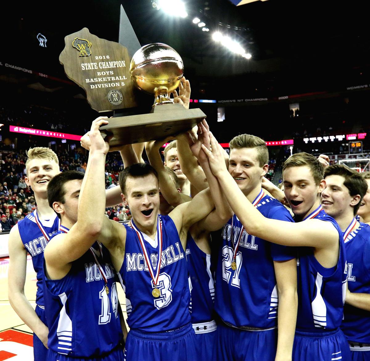 Boys State Hoops Mcdonell Brings Home First Wiaa State