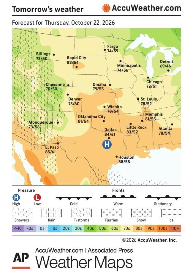 AP RE MWR1021 WEATHER MAP | Nation & World | leadertelegram.com