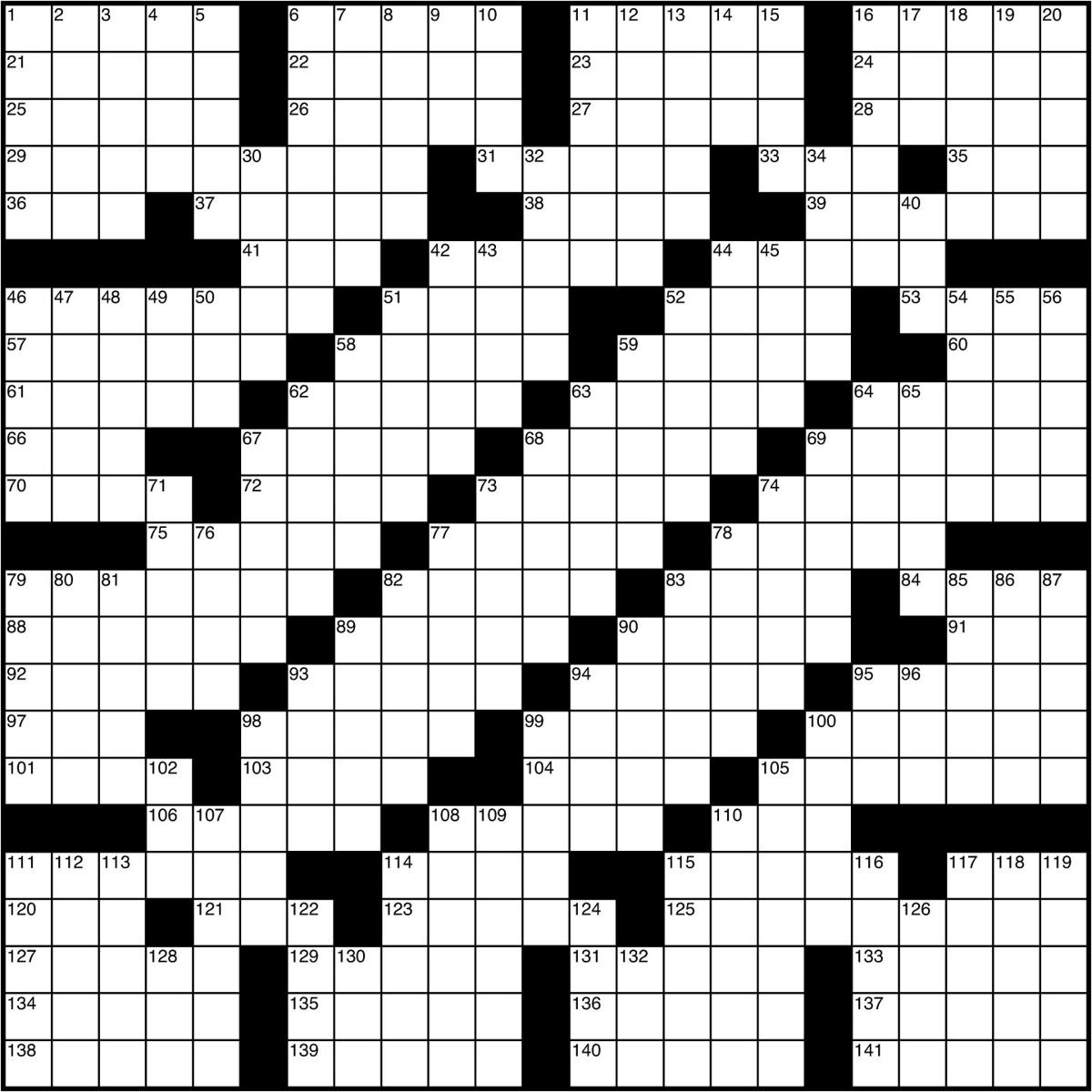 TODAY'S CROSSWORD PUZZLE | Crosswords | leadertelegram.com