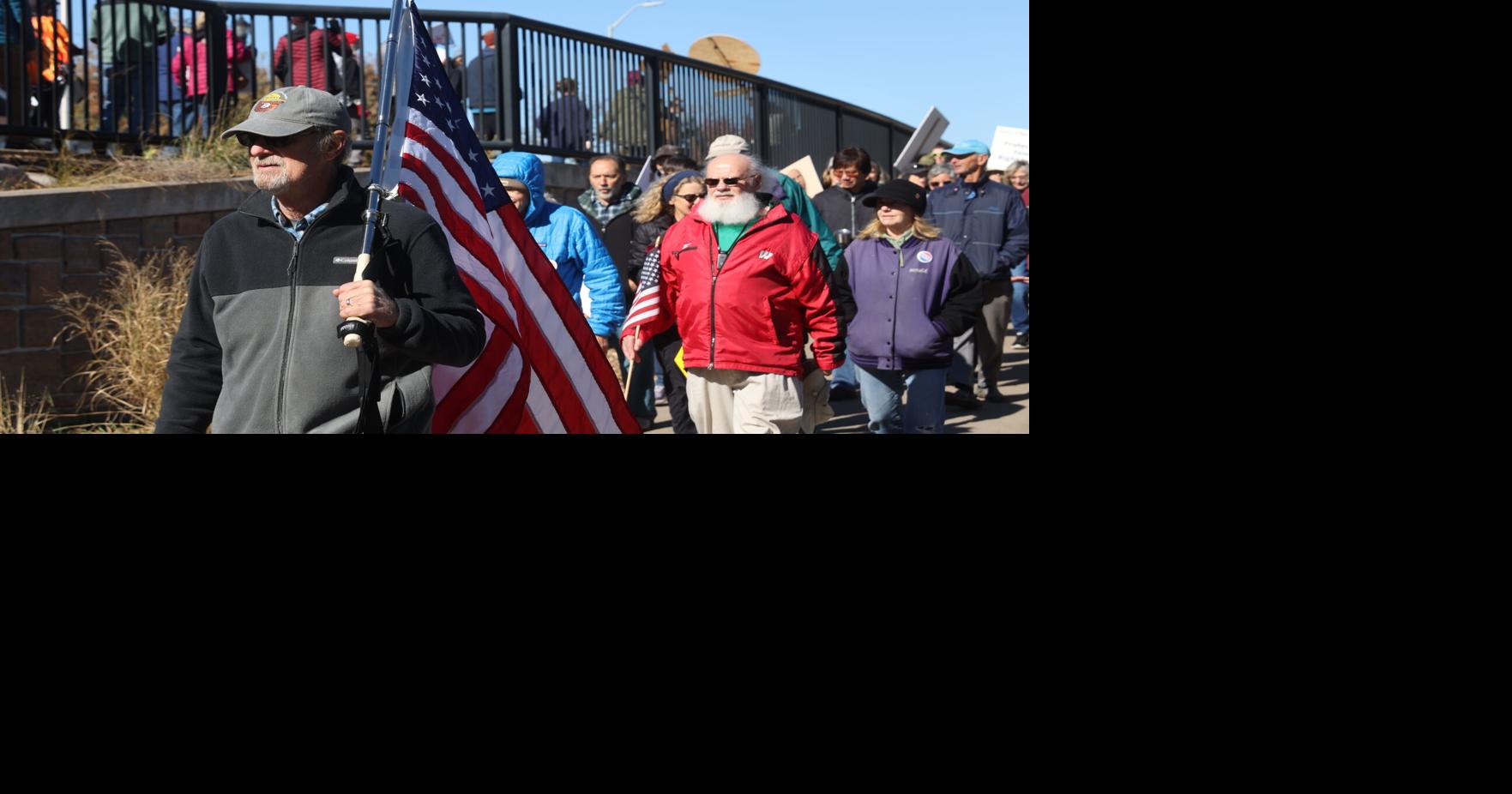 Residents gather in Eau Claire for fourth No Kings rally