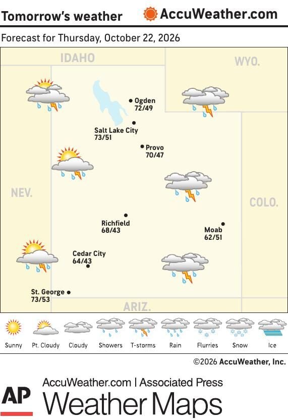 AP HH UT1021 WEATHER MAP | Nation & World | leadertelegram.com
