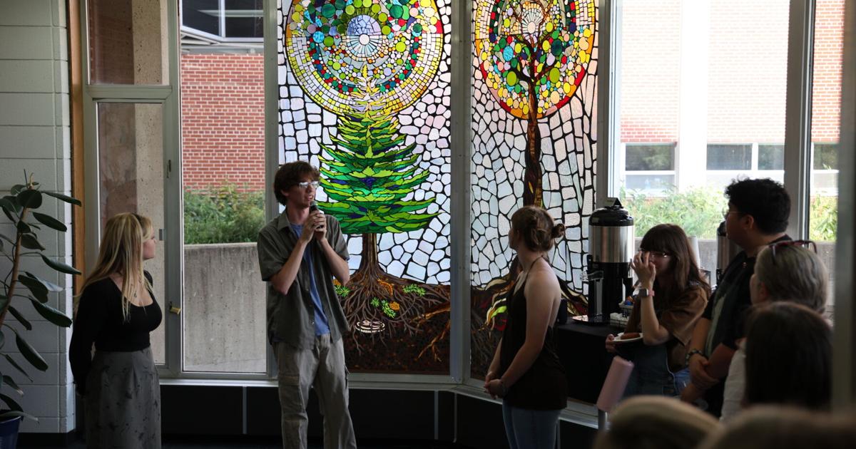 UWEC celebrates installation of glass mosaics in university library ...
