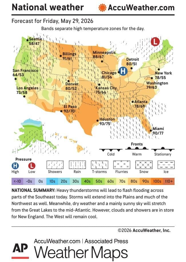 AP PM CCUS0529 WEATHER MAP | Nation & World | leadertelegram.com