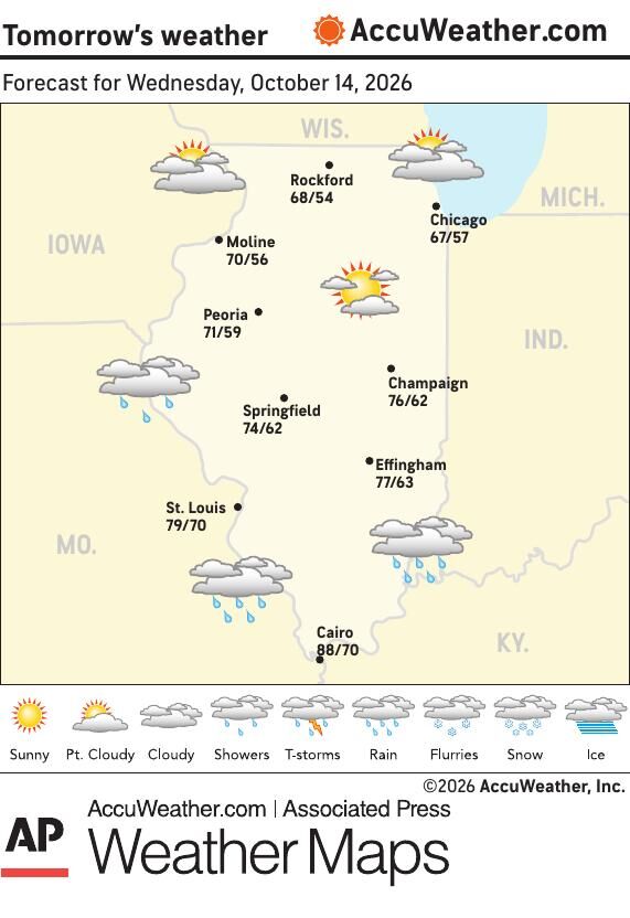 AP BB IL1013 WEATHER MAP | Nation & World | leadertelegram.com