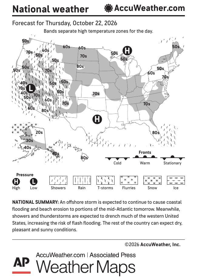 AP PM GUS1021 WEATHER MAP | Nation & World | leadertelegram.com