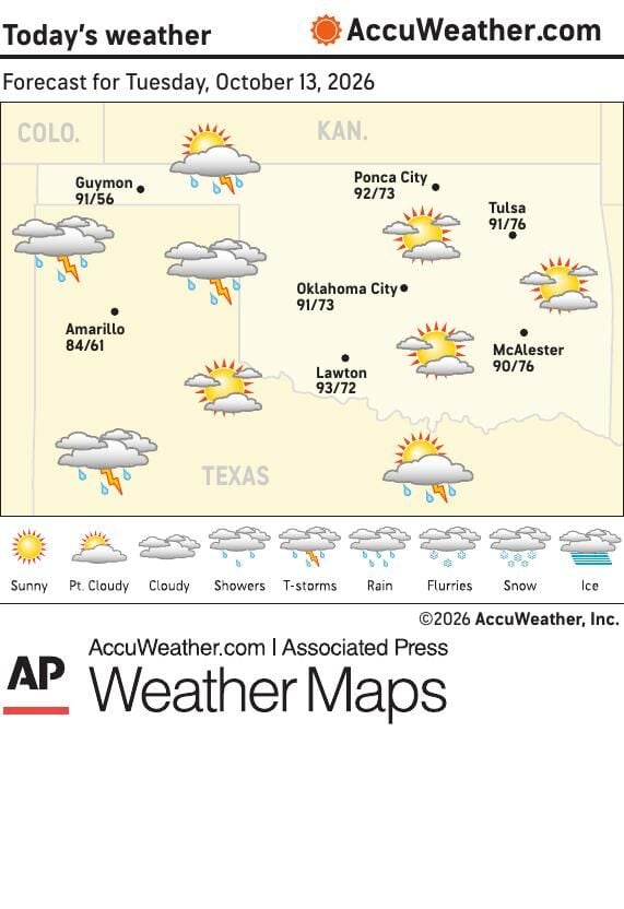 AP GG OK1013 WEATHER MAP | Nation & World | leadertelegram.com