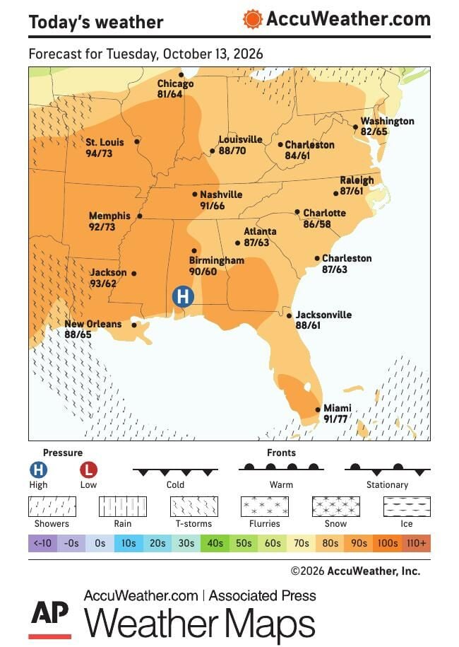 AP RE SER1013 WEATHER MAP | Nation & World | leadertelegram.com