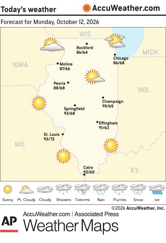 AP BB IL1012 WEATHER MAP | Nation & World | leadertelegram.com