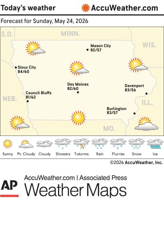 AP AA IA0524 WEATHER MAP | Nation & World | leadertelegram.com