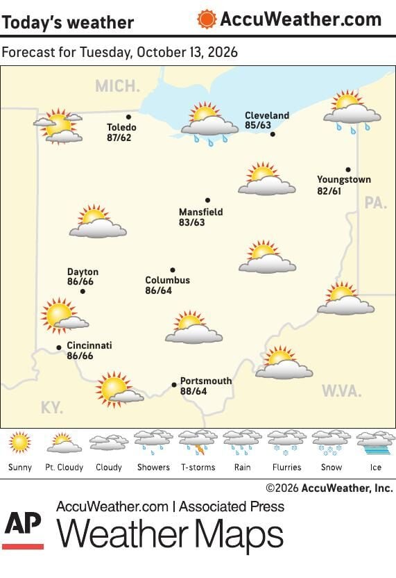 AP GG OH1013 WEATHER MAP | Nation & World | leadertelegram.com