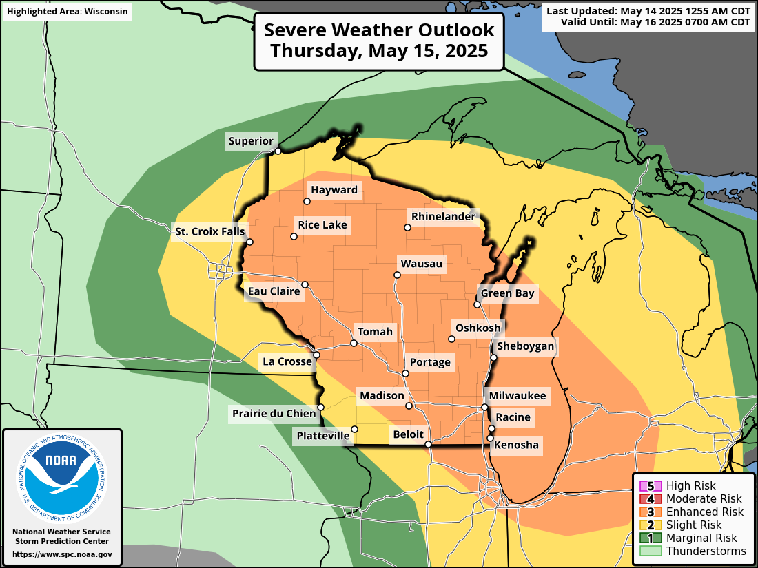 Severe storm risk returns Thursday | Front Page | leadertelegram.com