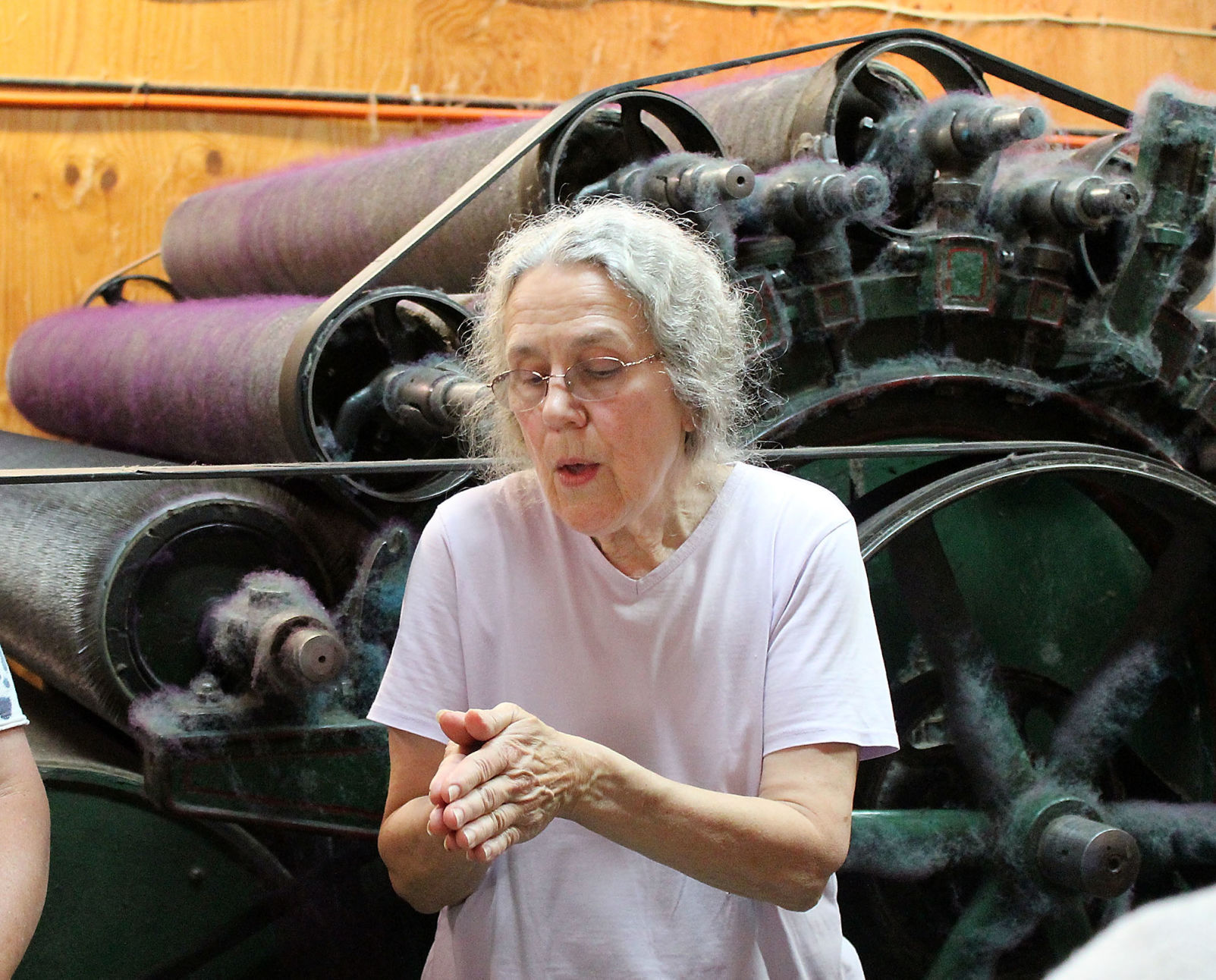 Visitors get a glimpse into how yarn is made Livestock